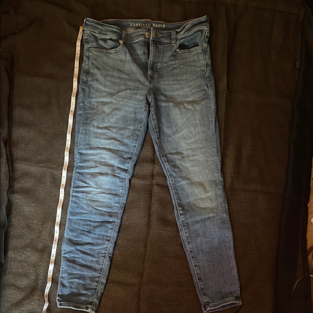 American Eagle Outfitters Women's Dark Blue Skinny Jeans